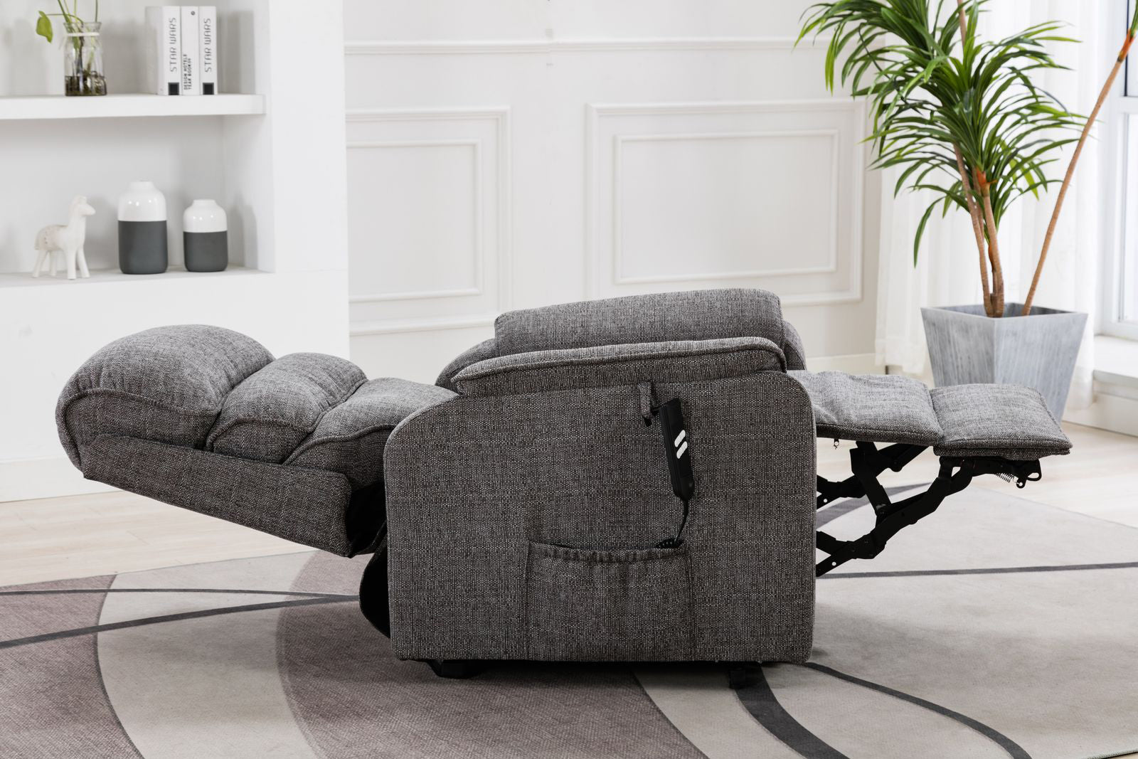 Fauteuil relax électrique Valencia de - Tissu gris Lisbonne - 4