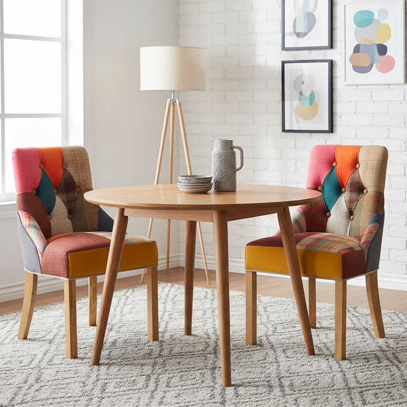 - Lot de 2 chaises Stanton en patchwork