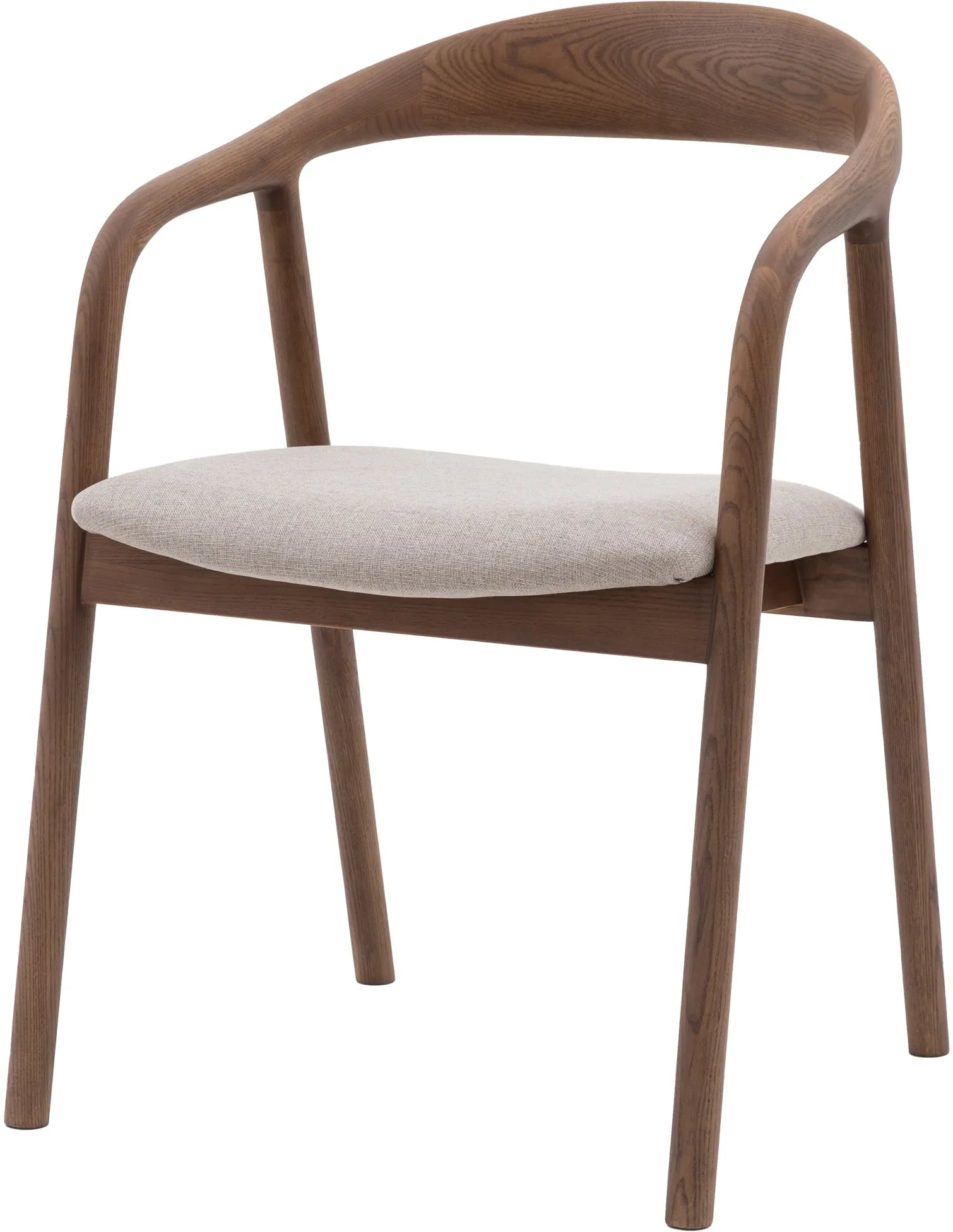 Chaise de Salle à Manger Madrid Lot de 2 Chaises Revêtues de Tissu Patinées Noyer - 5