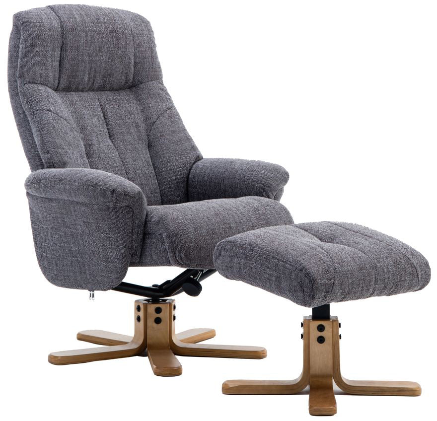Fauteuil pivotant et relax Dubai de en Gris Lisbonne - 5