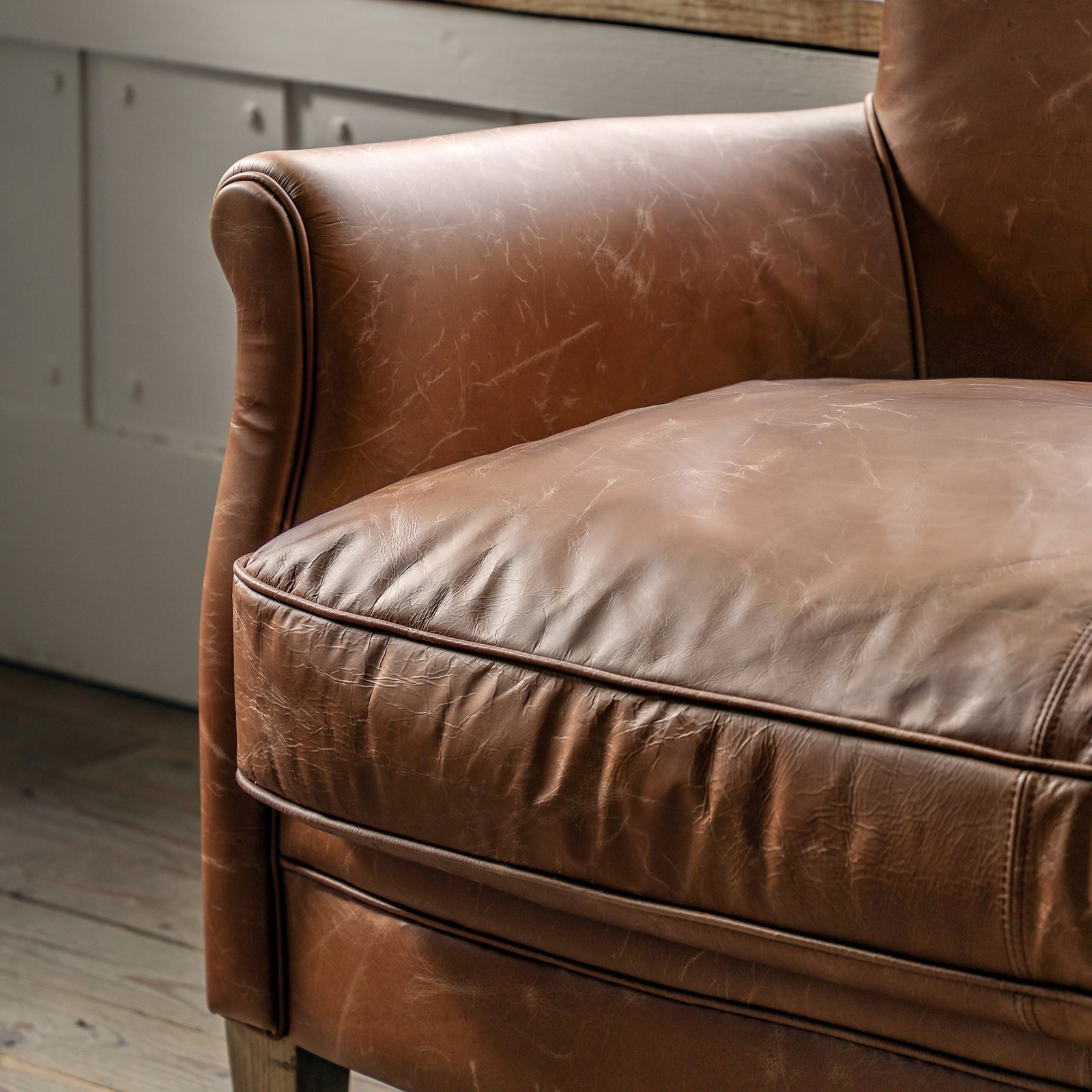 Canapé Mr. Paddington en Cuir Marron Vintage - 4