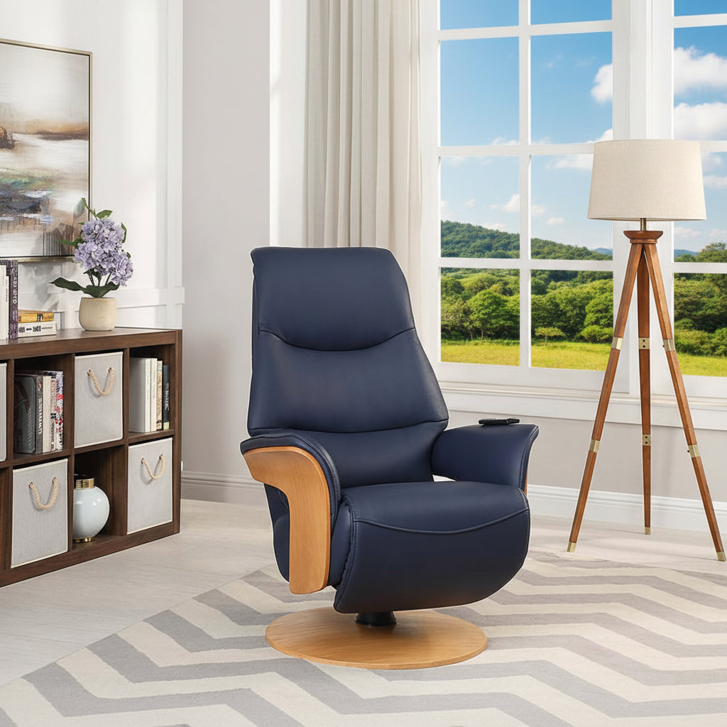 Iowa Swivel Chair in Navy