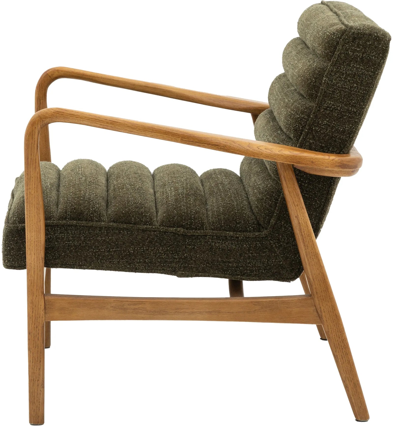Fauteuil Datsun en tissu bouclé vert - 9
