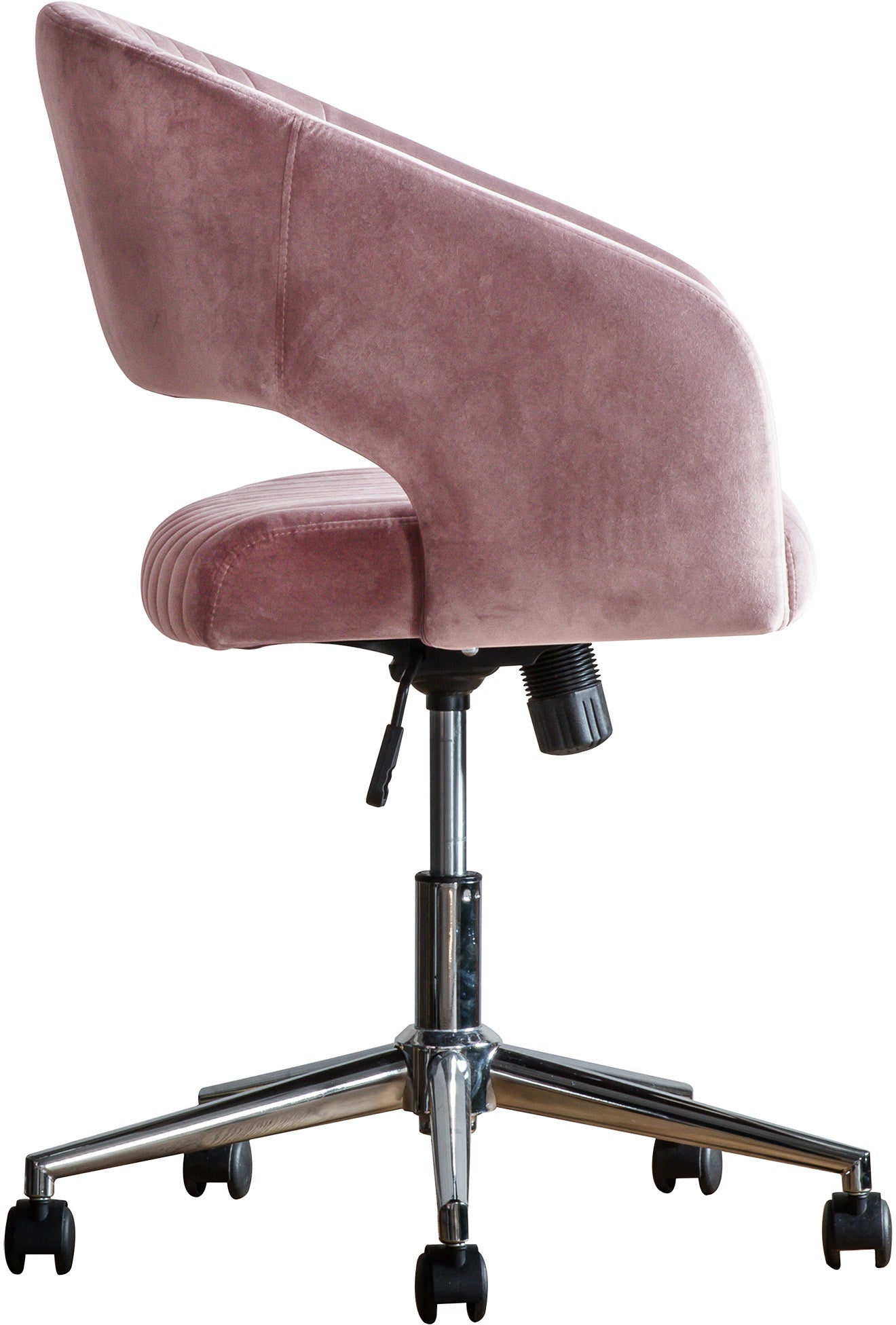 Chaise de bureau Murray pivotante en rose tendre - 4