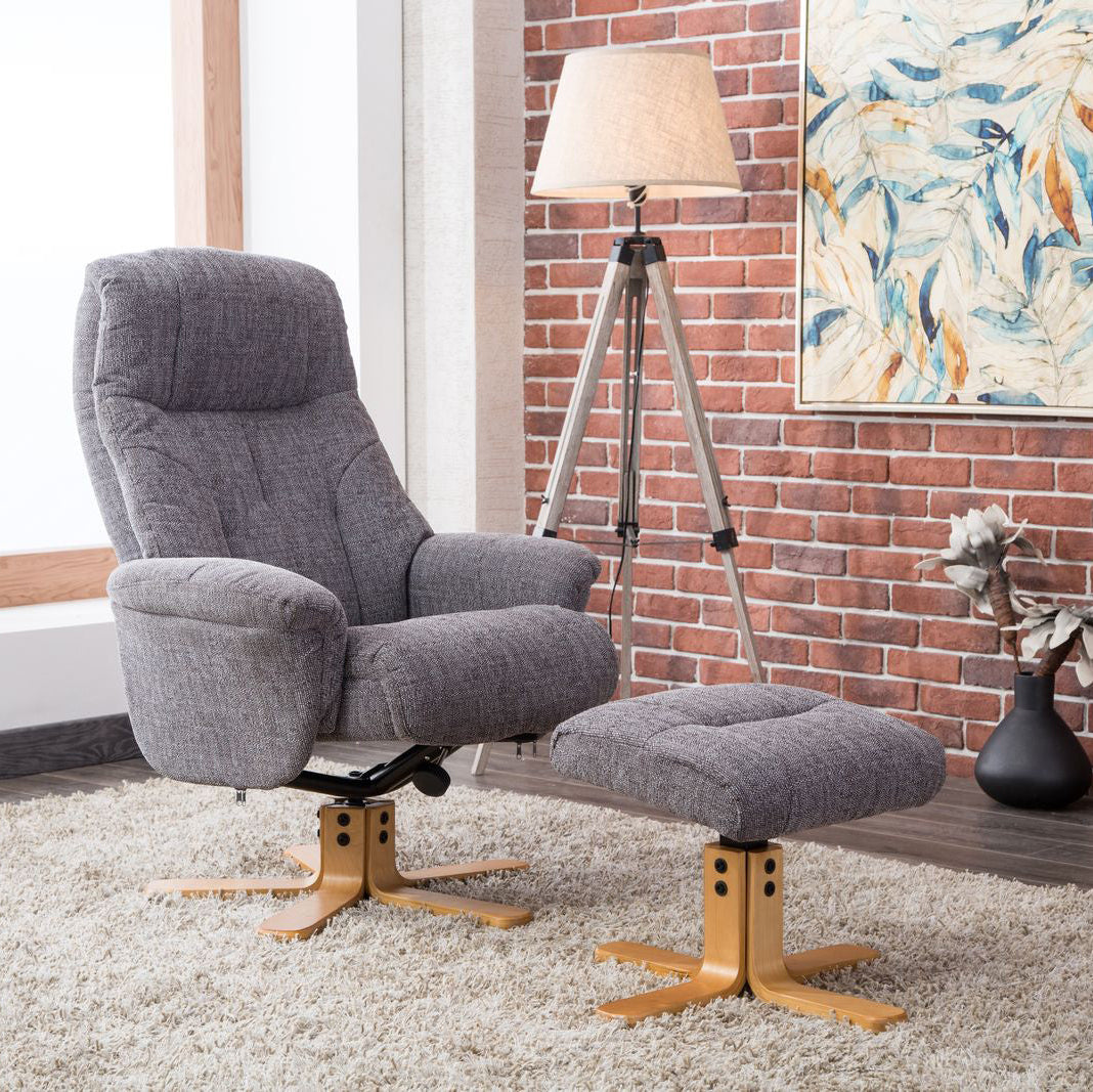 Fauteuil pivotant et relax Dubai de en Gris Lisbonne