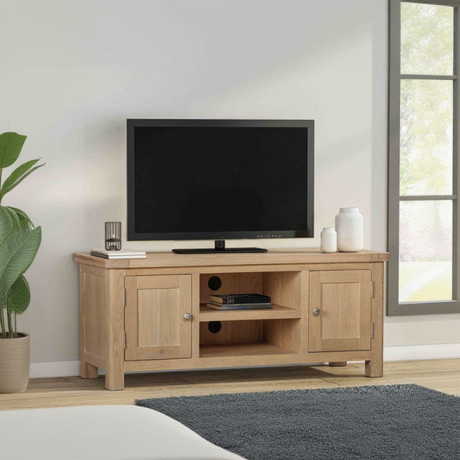 Meuble TV Papaya Foxington Grande Taille Chêne Naturel