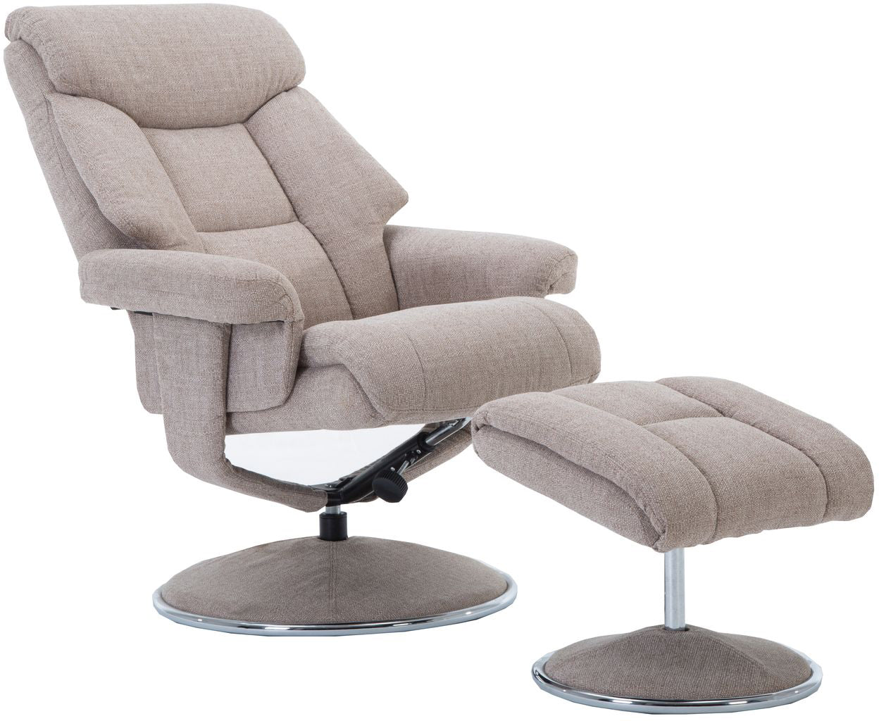 Fauteuil inclinable rotatif Biarritz en tissu Lisbonne blé - 4