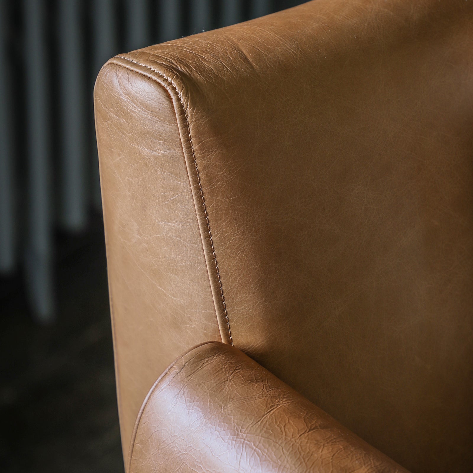 Fauteuil Stratford de en cuir marron - 3
