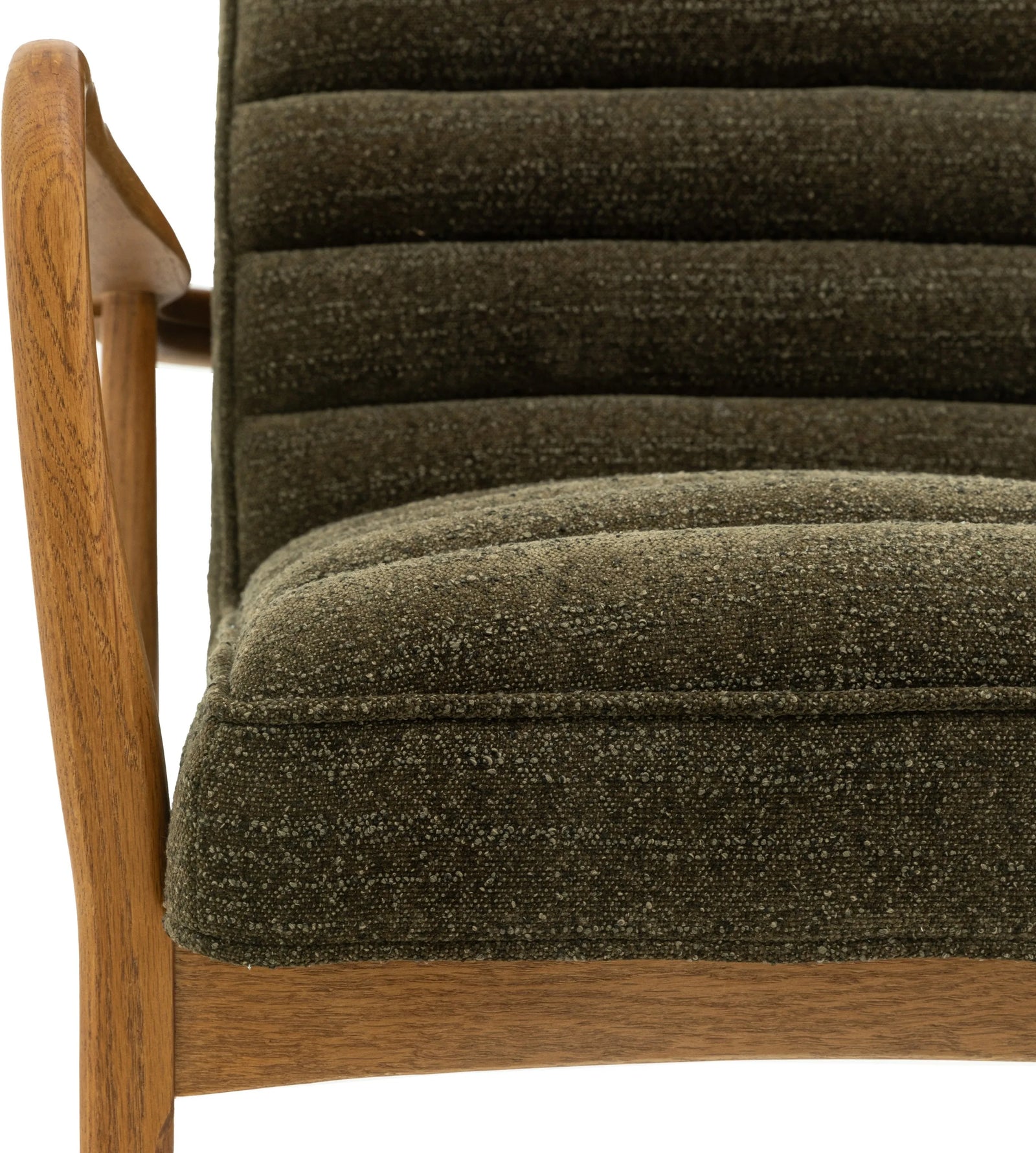 Fauteuil Datsun en tissu bouclé vert - 6