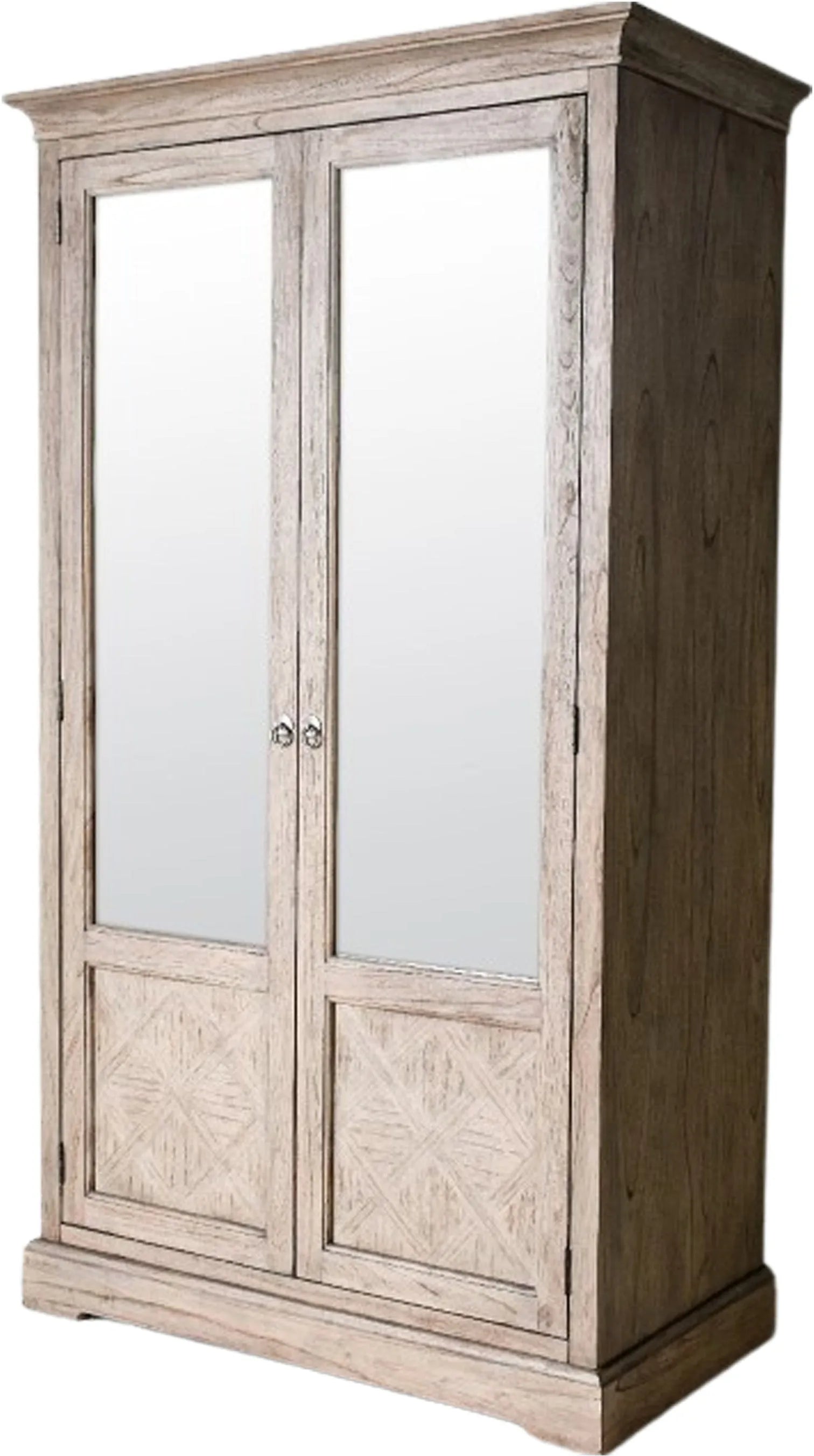 Penderie Rustique 2 à portes miroirs - 6