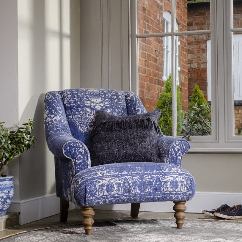 Chaise Jacaranda en Tissu Bagru Indigo