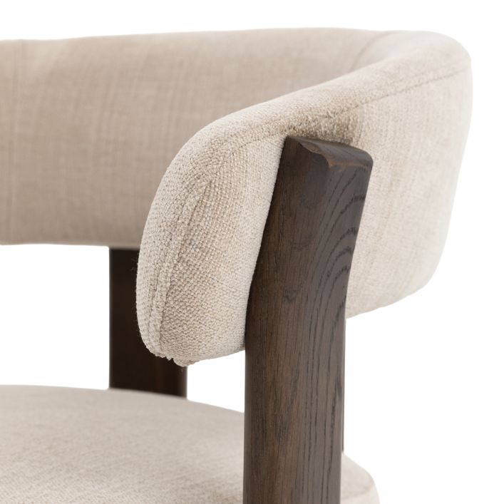 Chaise de Salle à Manger Onda en Tissu Naturel - 11