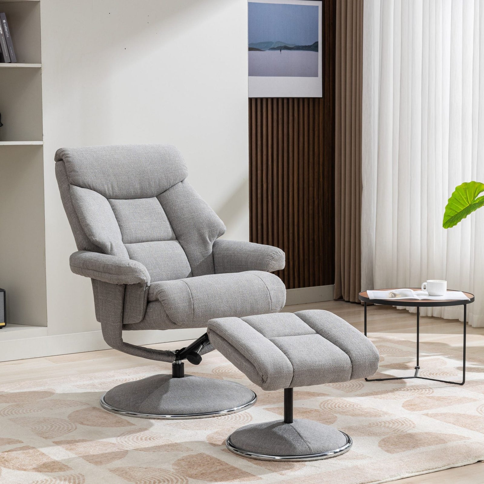 Alliance Internationale du Mobilier Fauteuil Recliner Pivotant Biarritz Lisbonne Argent