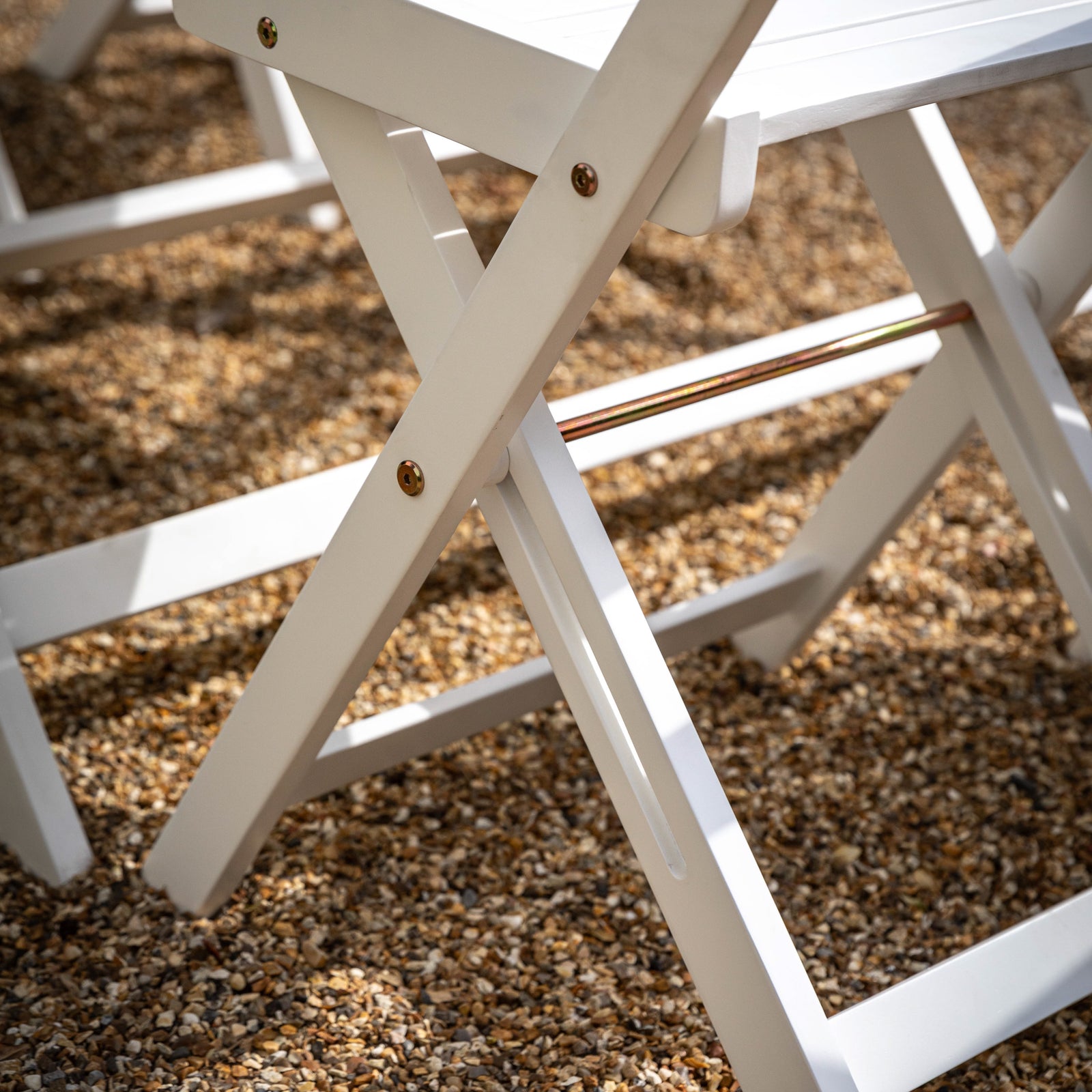 Jeu de table à manger rabattable Lindos de Gallery Garden, blanc - 3