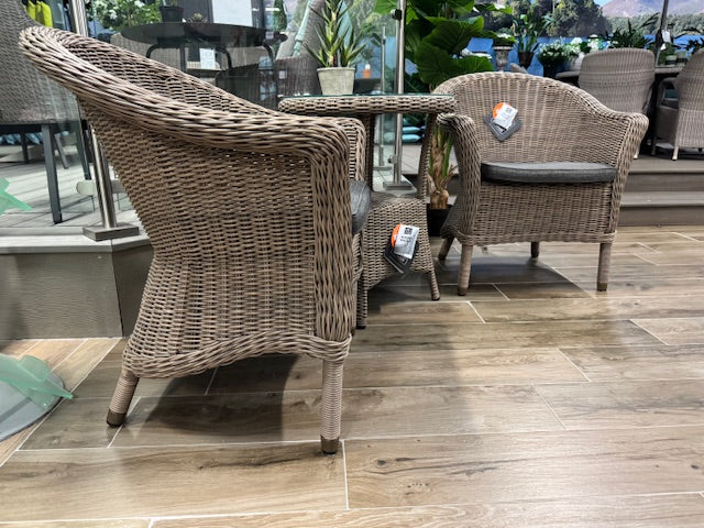 Chaise et table d'extérieur 4 saisons Chester Penida en tressage pur - 4