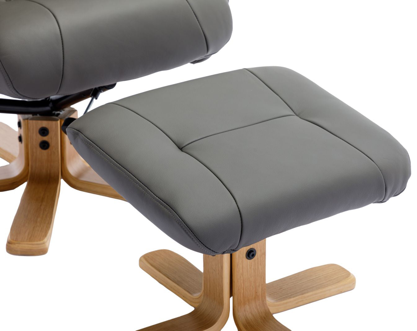 Alliance Meubles Mondiaux Chaise Hawaii en Cuir Cendre - 5