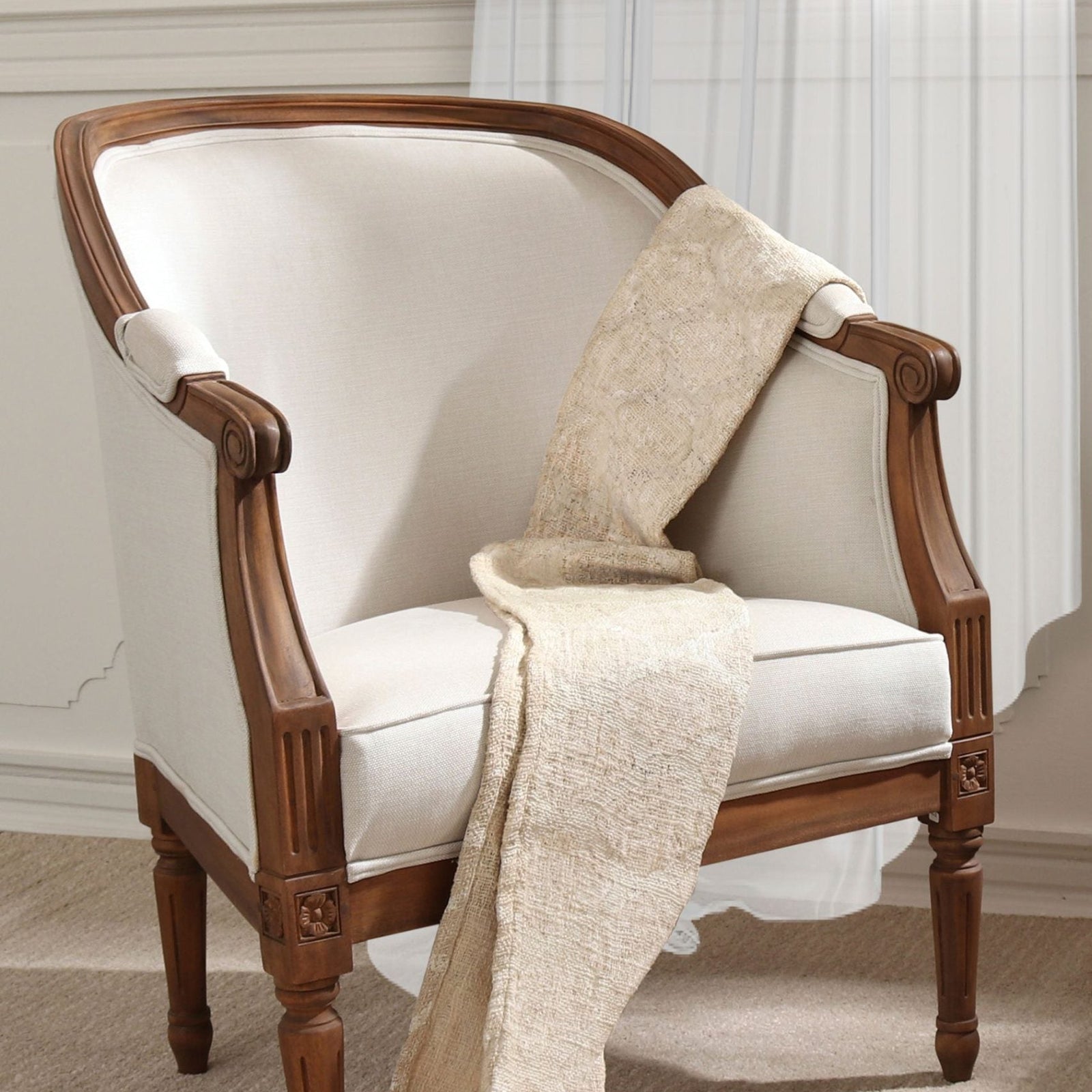 Chaise d'appoint Collection Montpellier en Noyer