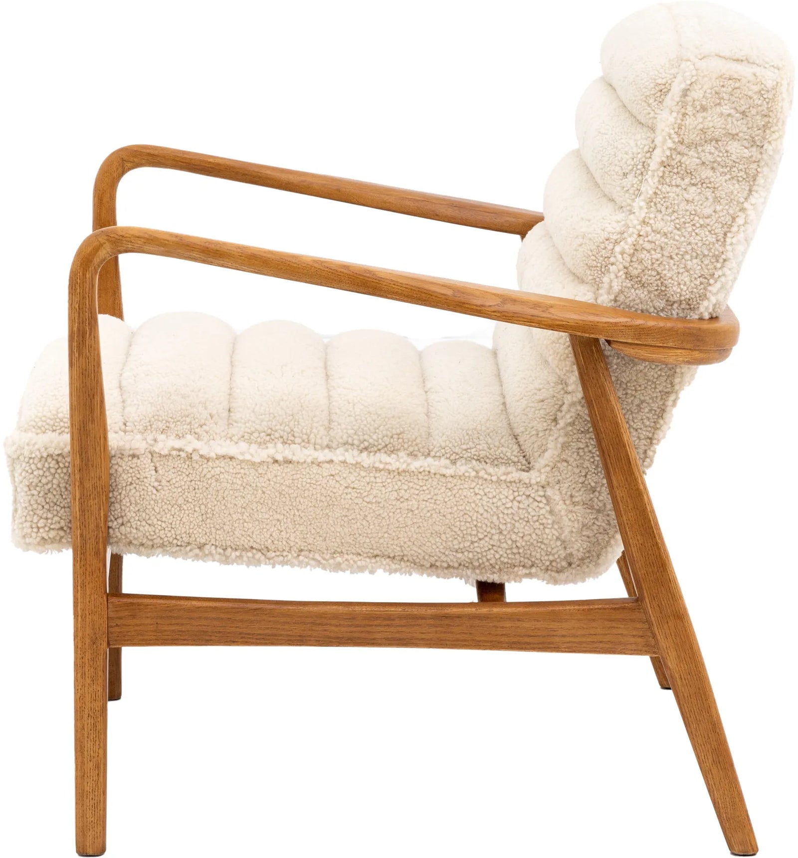 Fauteuil Datsun en Peau de Mouton Crème - 7