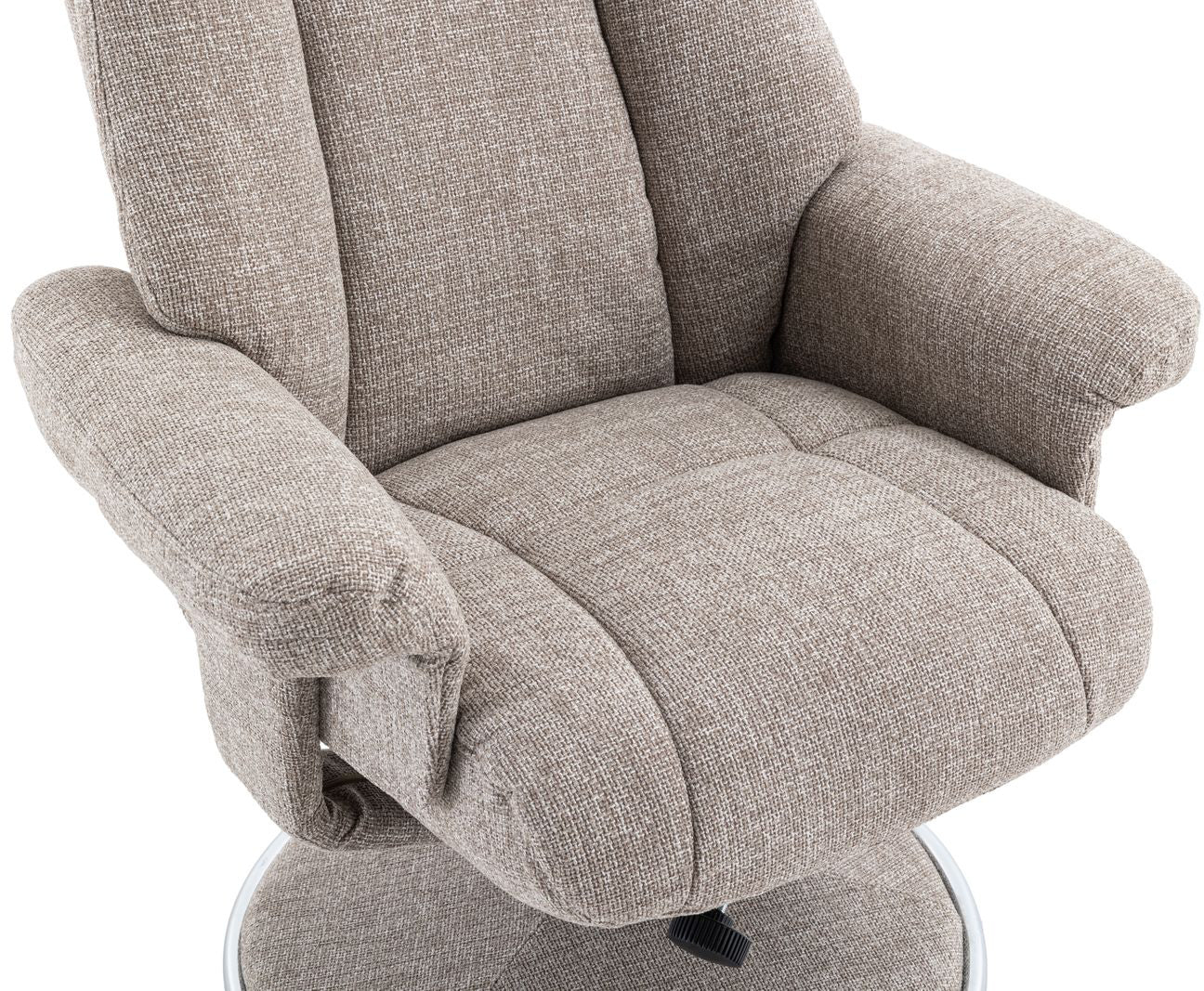 Denver Fauteuil Relax Chaise Giratoire en Tissu Chacha Oat - 3