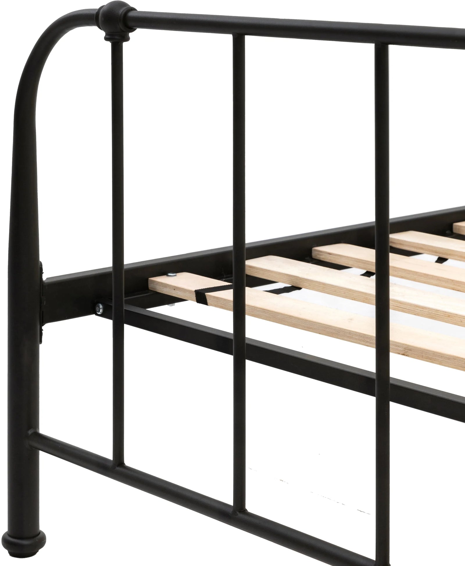 Lit double Loughton en fer forgé noir design victorien - 4