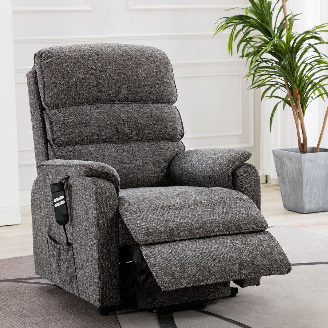 Fauteuil relax électrique Valencia de - Tissu gris Lisbonne
