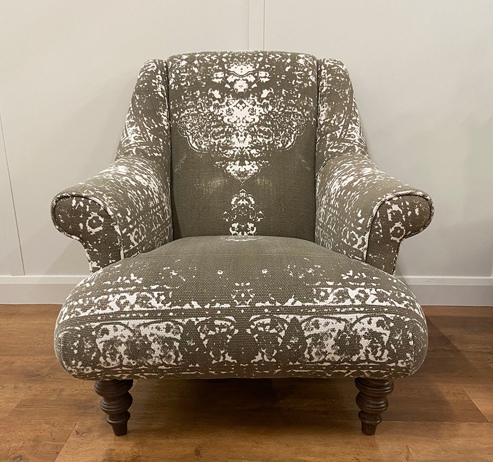 Chaise de design Jacaranda en tissu Bagru kaki - 3