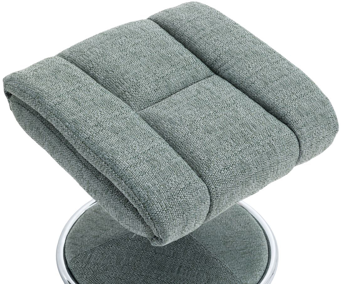 Chaise inclinable Biarritz sur pivot GFA en tissu bleu turquoise Lisbonne - 4