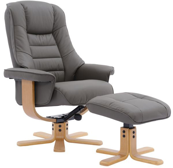 Alliance Mondiale du Mobilier Chaise Sardaigne en Cuir Cendré - 5