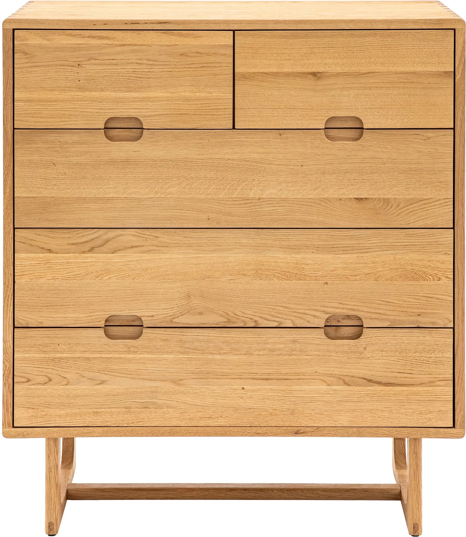 Galerie Direct Craft - Commode à 5 tiroirs en chêne massif avec finition naturelle - 9