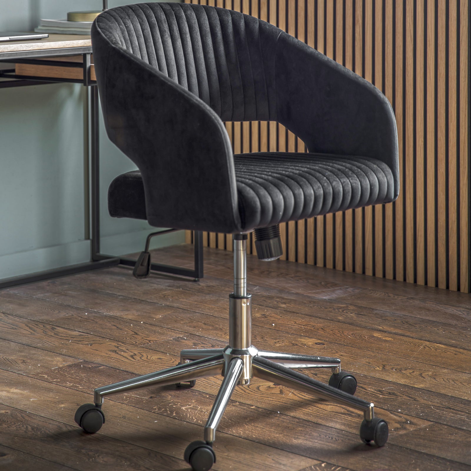 Chaise de bureau Murray pivotante en noir