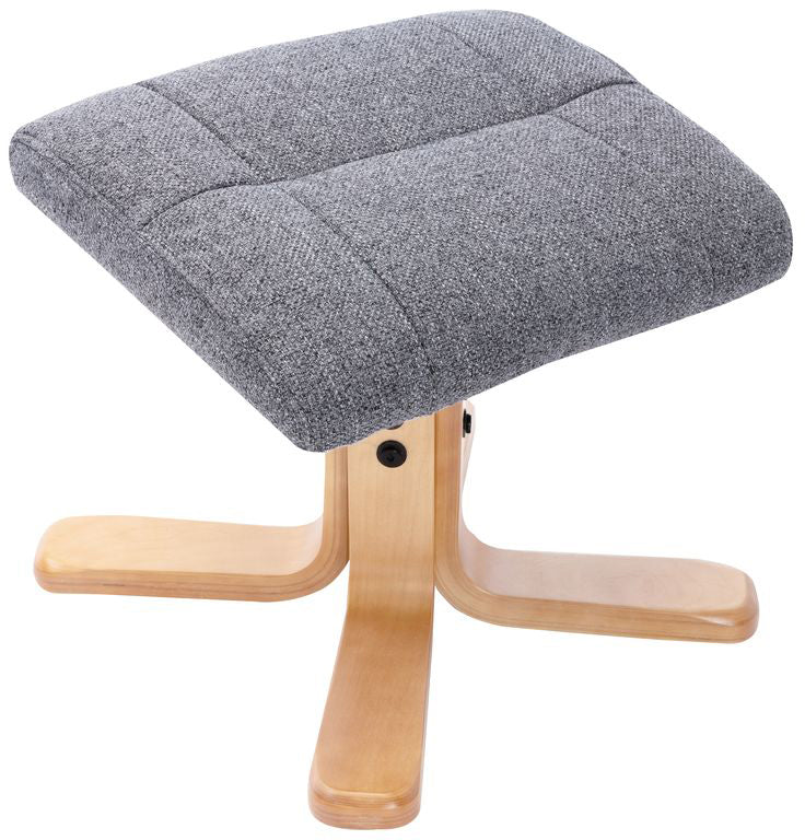 Alliance du Meuble Global - Fauteuil Marseille en Tissu Gris Ardoise avec Mécanisme Relaxe et Tourneur 360° - 5