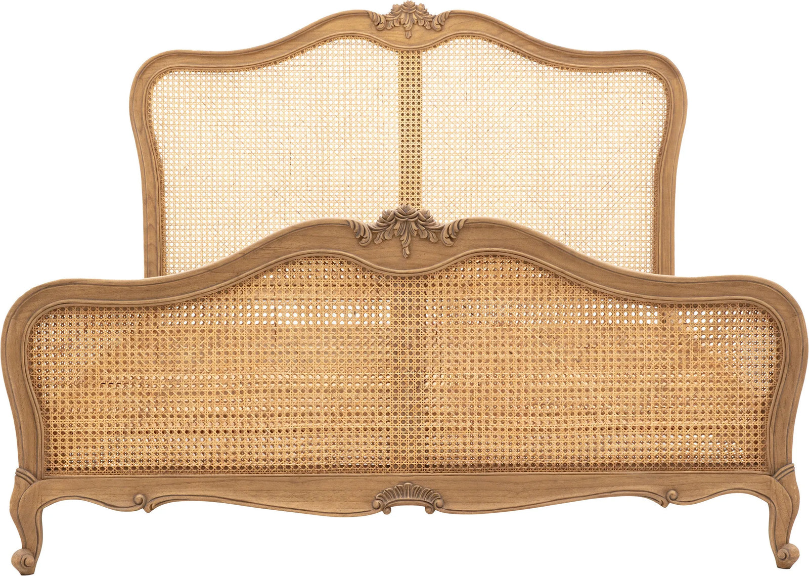 Chic Weathered Kingsize Cane Bed - 5