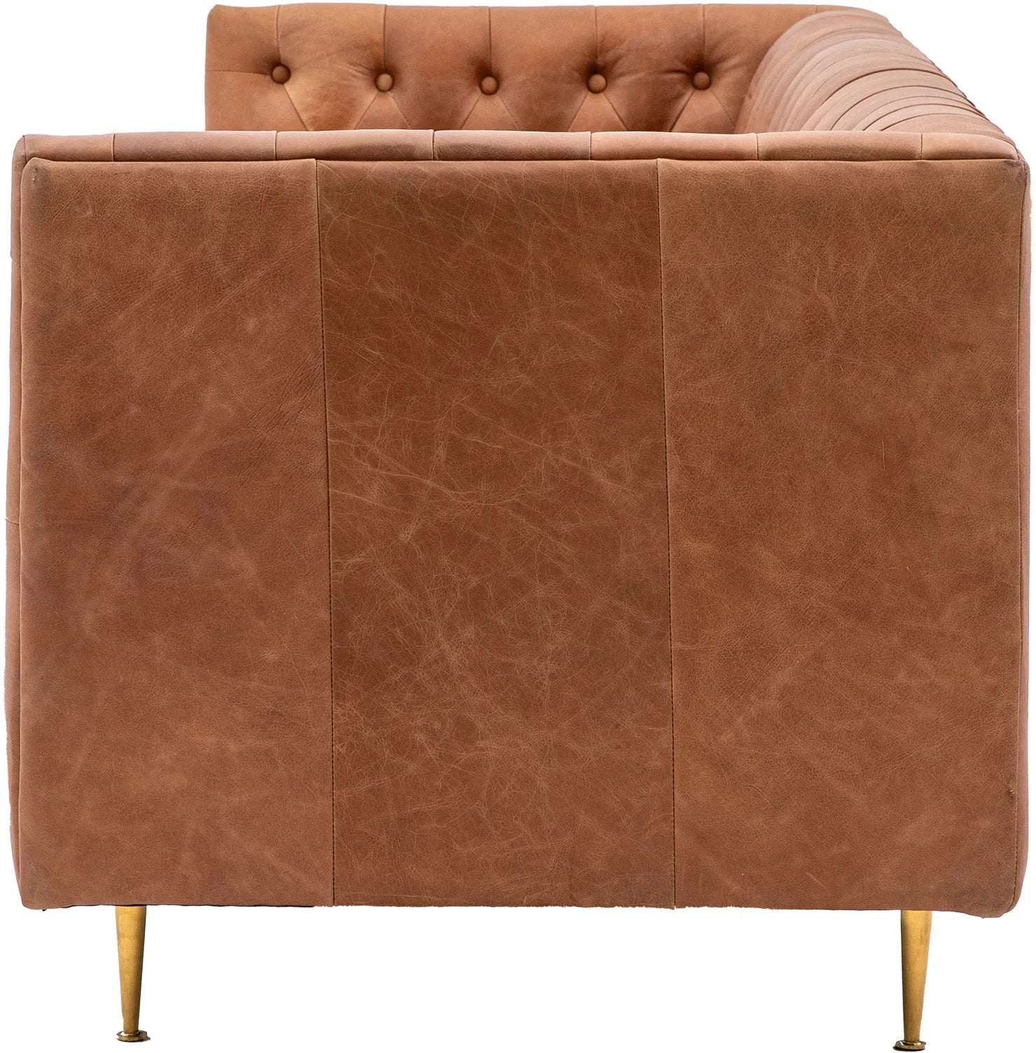 Dalton Canapé 3 Places en Cuir Marron Antique - 9