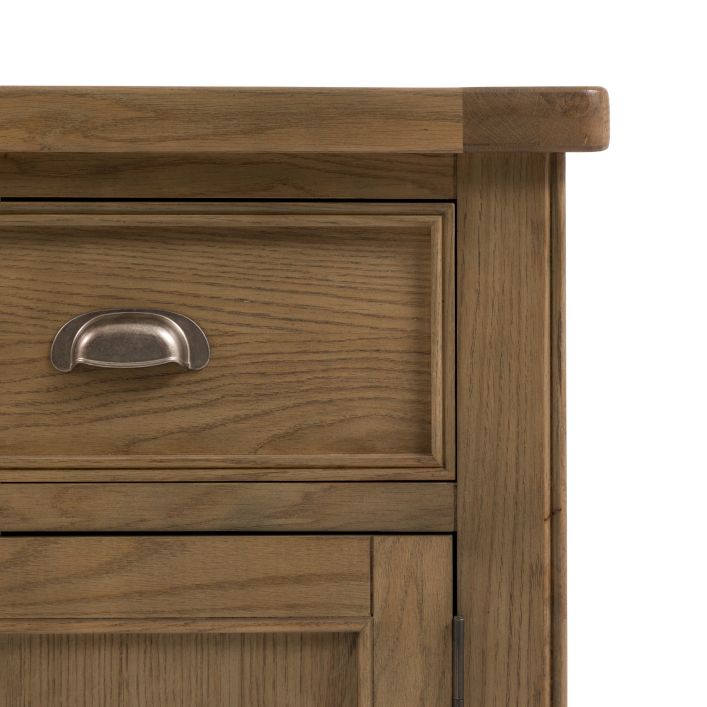 Hardwick Buffet 3 portes et 3 tiroirs en chêne massif avec finition naturelle chaleureuse - 8