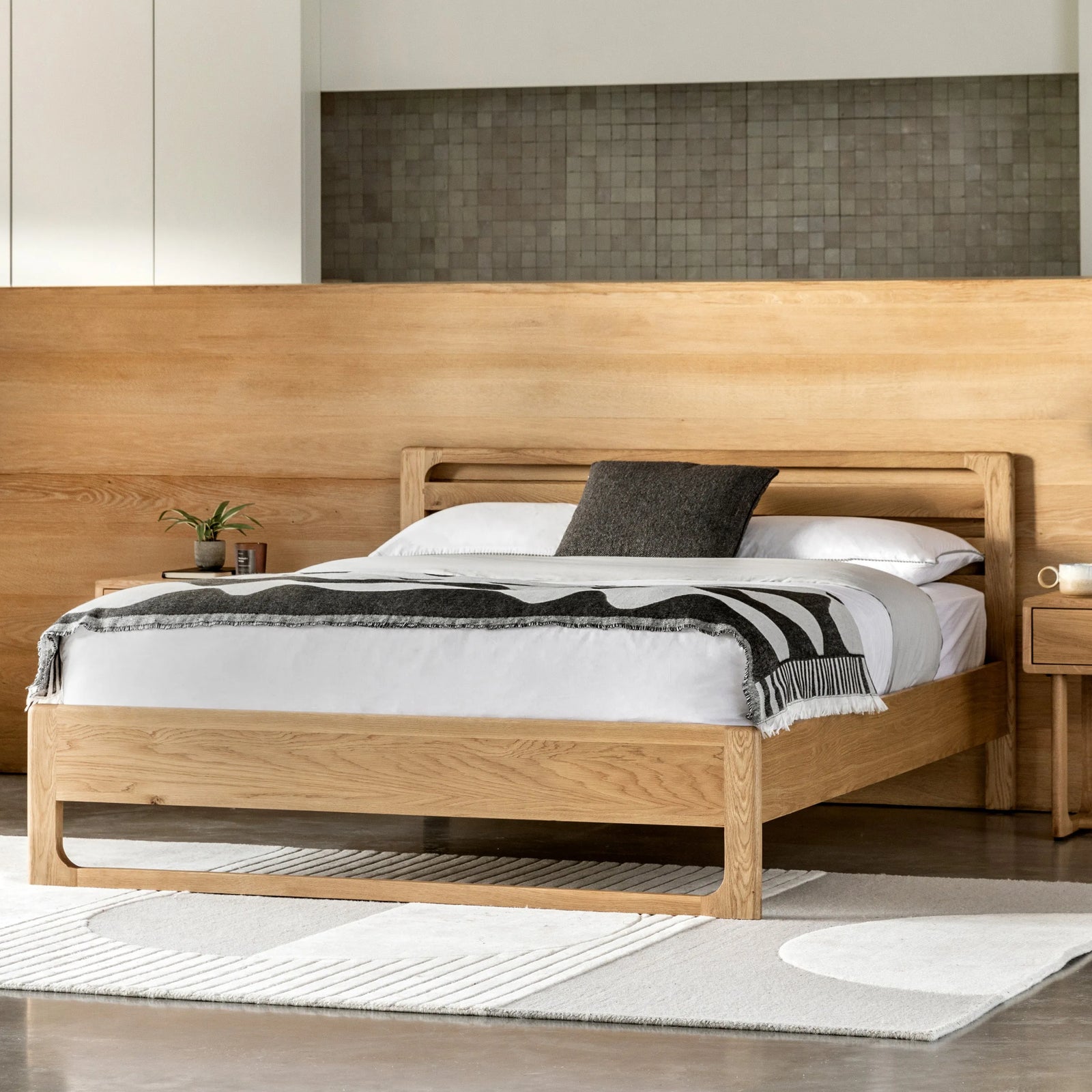 Craft Lit Double en Bois Naturel