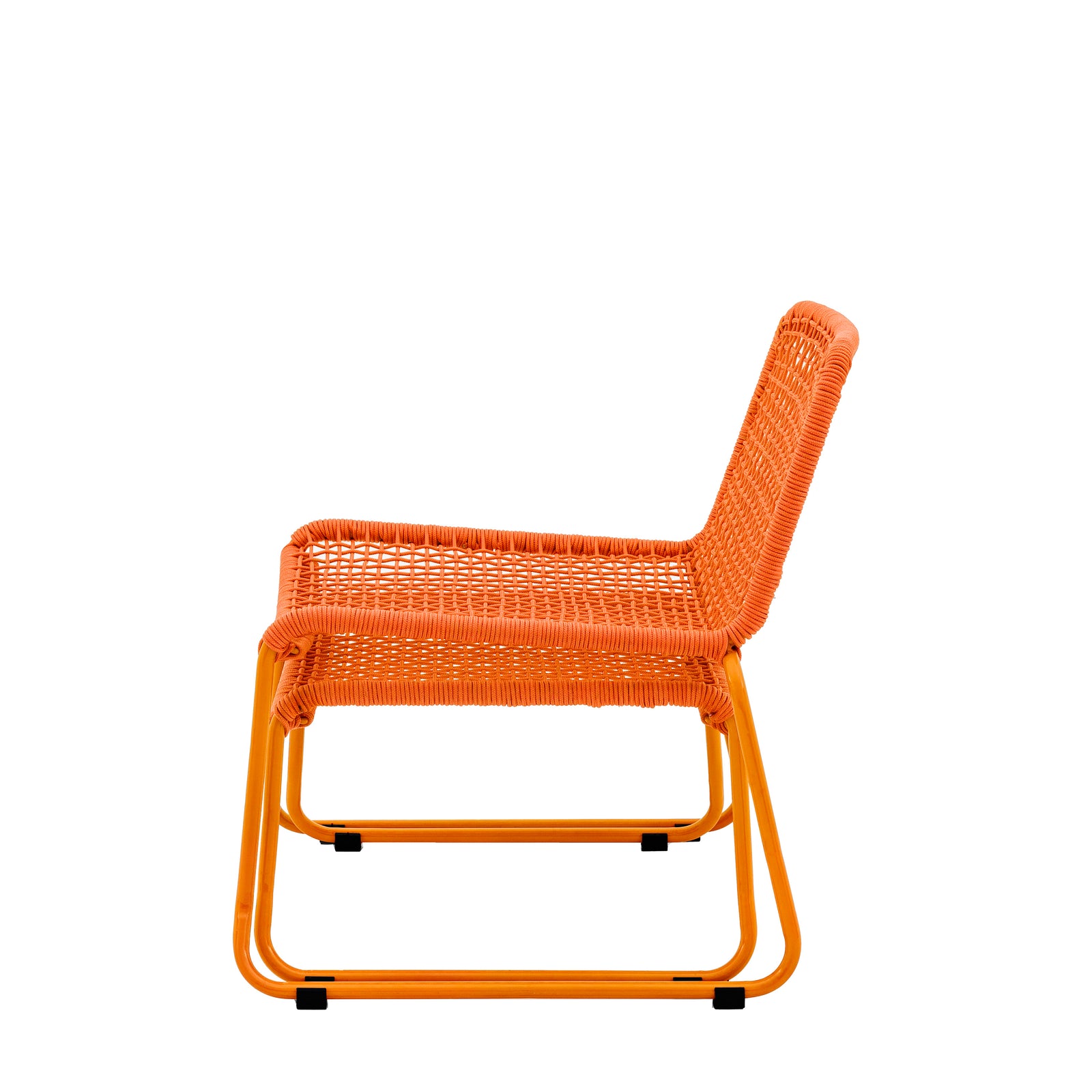Galerie Garden Fauteuil de relaxation Sassano avec repose-pieds en Orange - 5