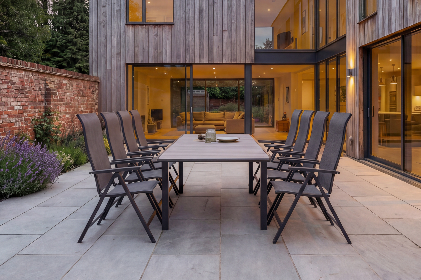 Ensemble de jardin Vidoo 8 places avec table extensible - 3
