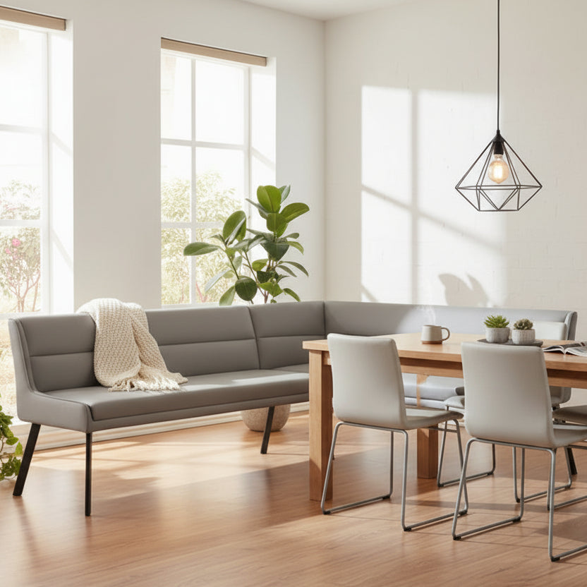 Banc d'angle Baker Laura Gauche en Gris