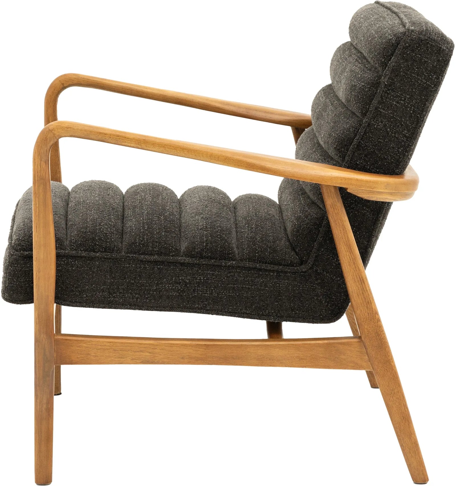 Fauteuil Datsun en Tissu Charbon et Boucle - 9