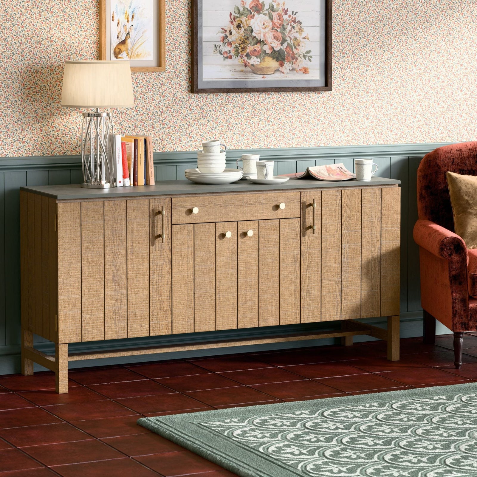1. Braystone Buffet 4 portes 1 tiroir
