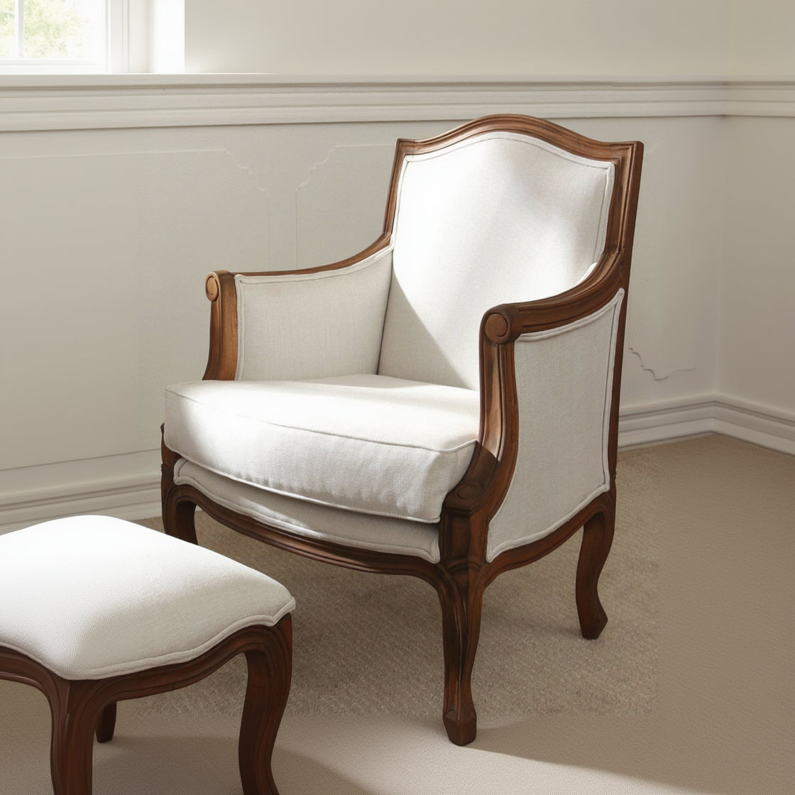 Fauteuil de salon Montpellier en Noyer