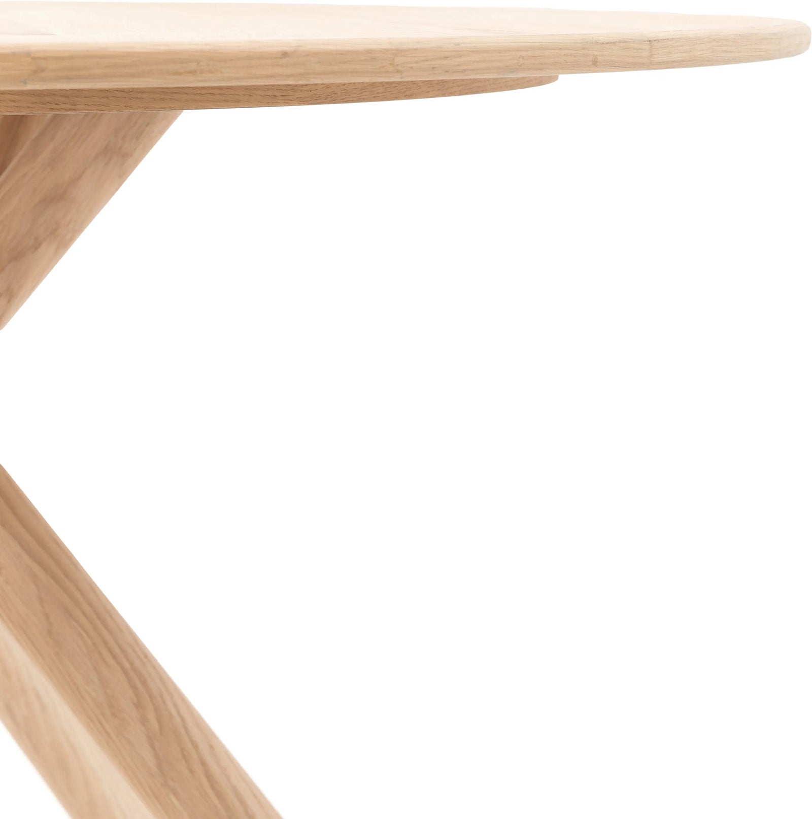 Table à Manger Korsa – Design Moderne et Base Sculpturale en Bois Naturel - 5