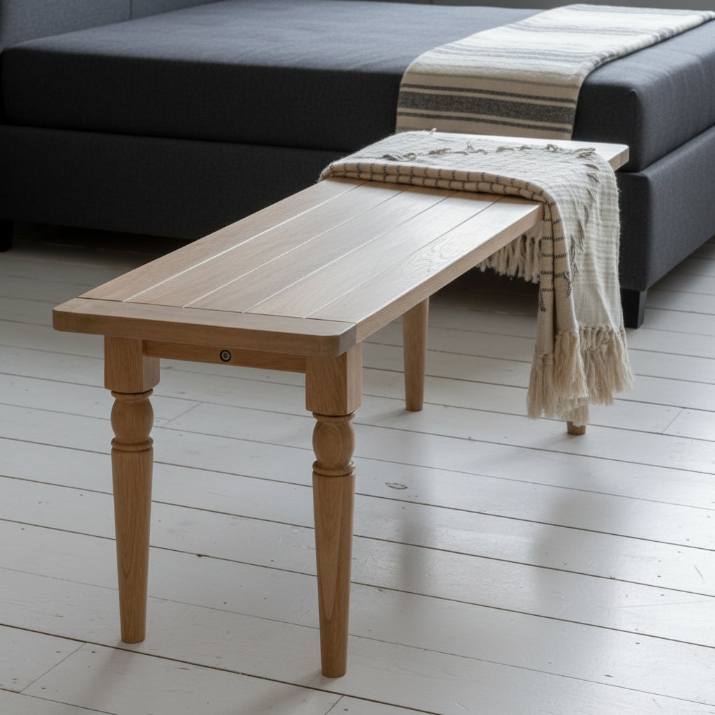 Banquette de salle à manger en chêne Eton