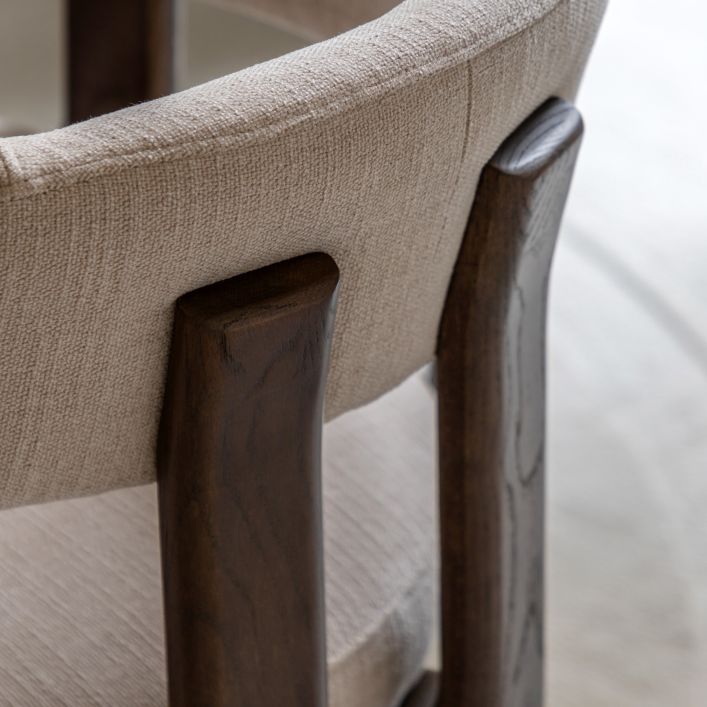 Chaise de Salle à Manger Onda en Tissu Naturel - 4
