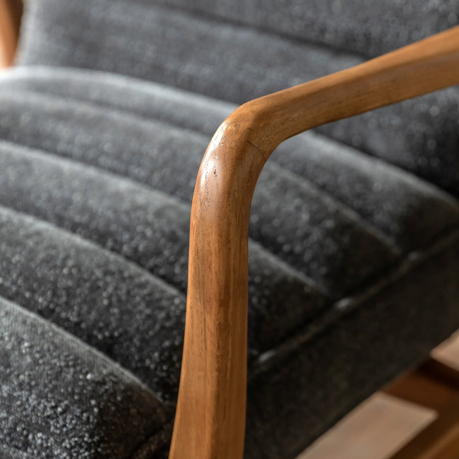 Fauteuil Datsun en Tissu Charbon et Boucle - 3