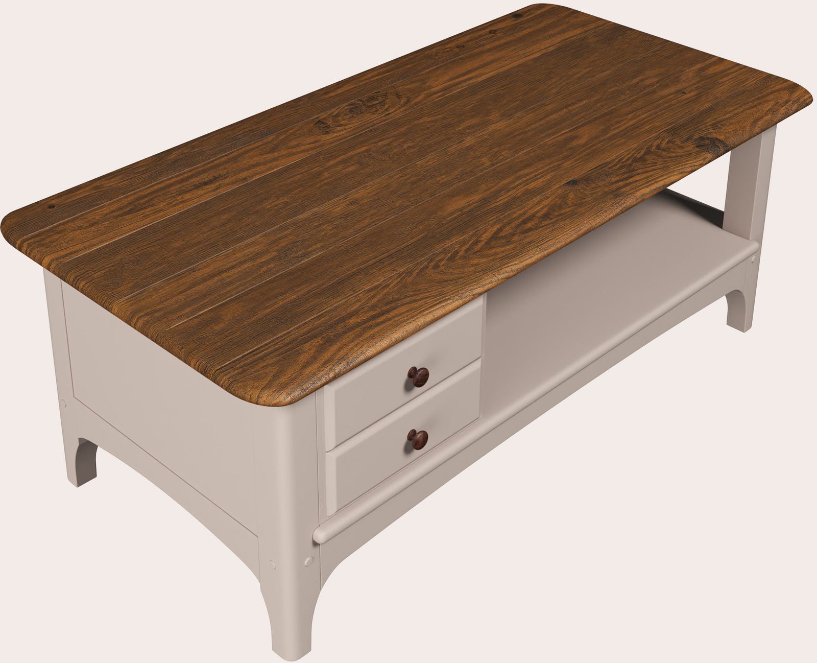 Table bas Hapton de avec 2 tiroirs - 3