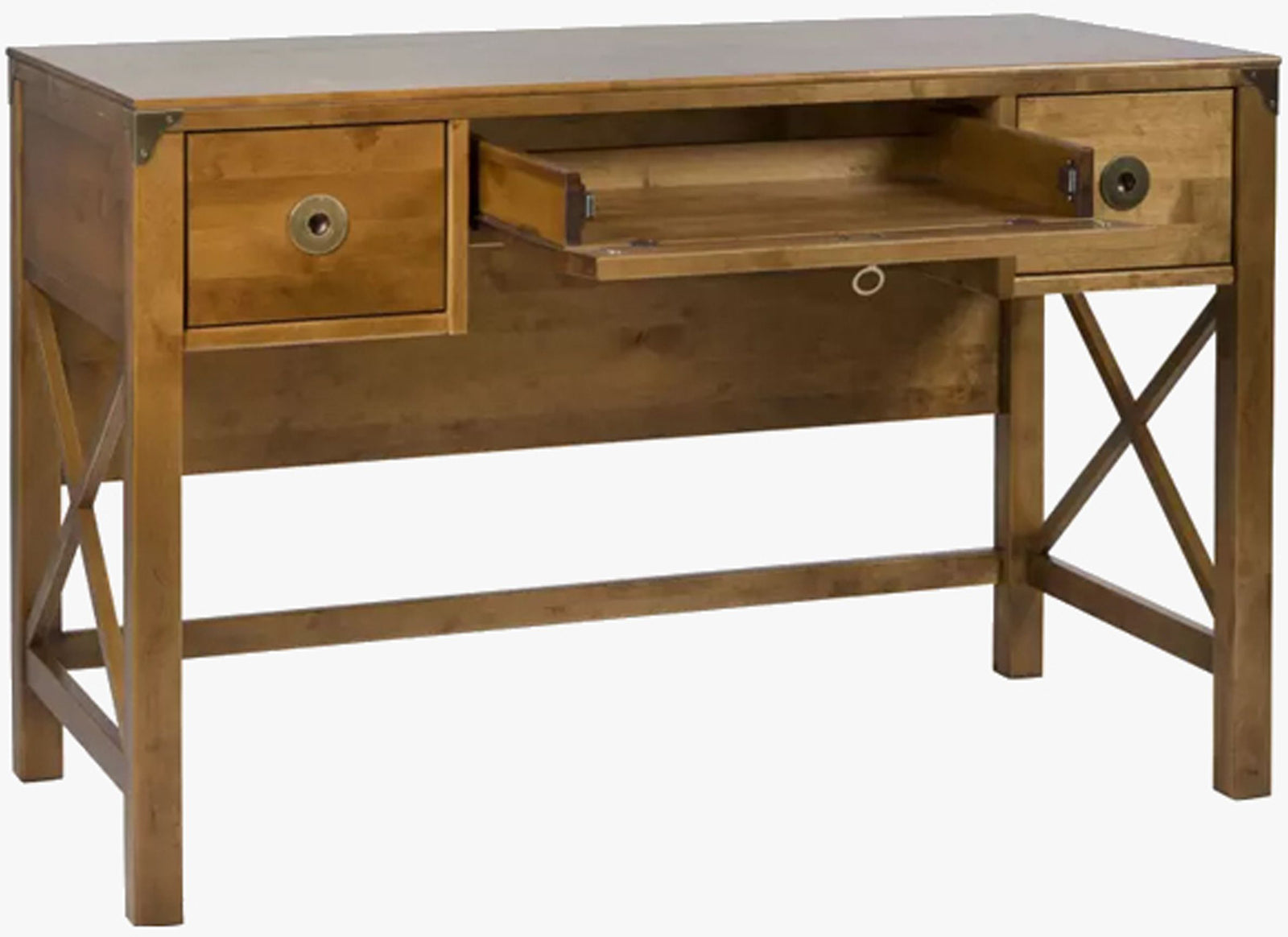 Balmoral - Bureau avec 3 tiroirs style miel - 3