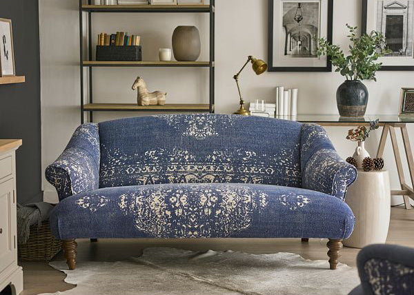 Canapé midi Jacaranda en tissu Bagru Indigo - 4