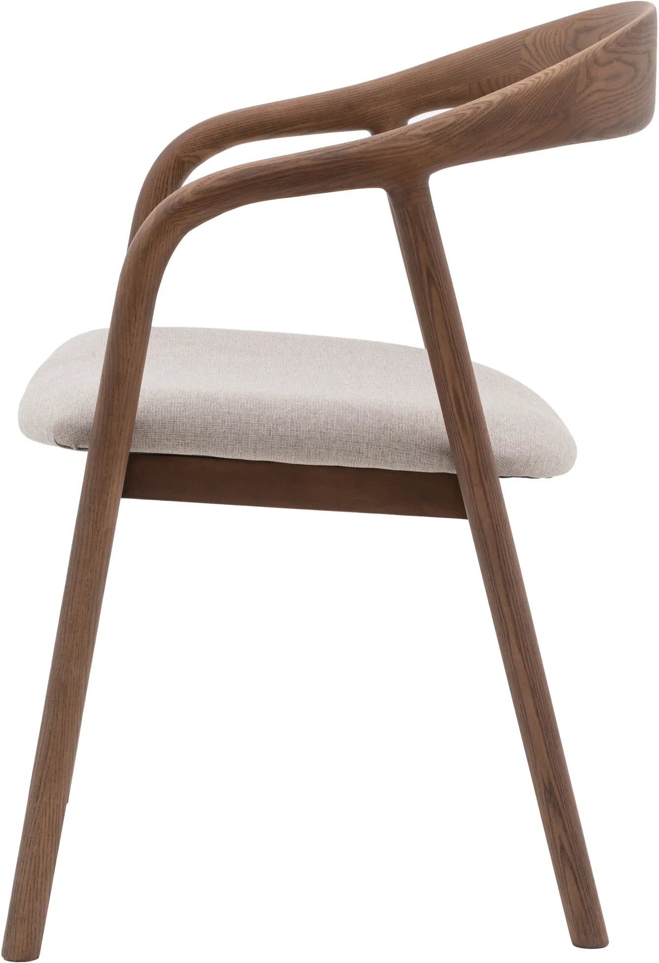 Chaise de Salle à Manger Madrid Lot de 2 Chaises Revêtues de Tissu Patinées Noyer - 7