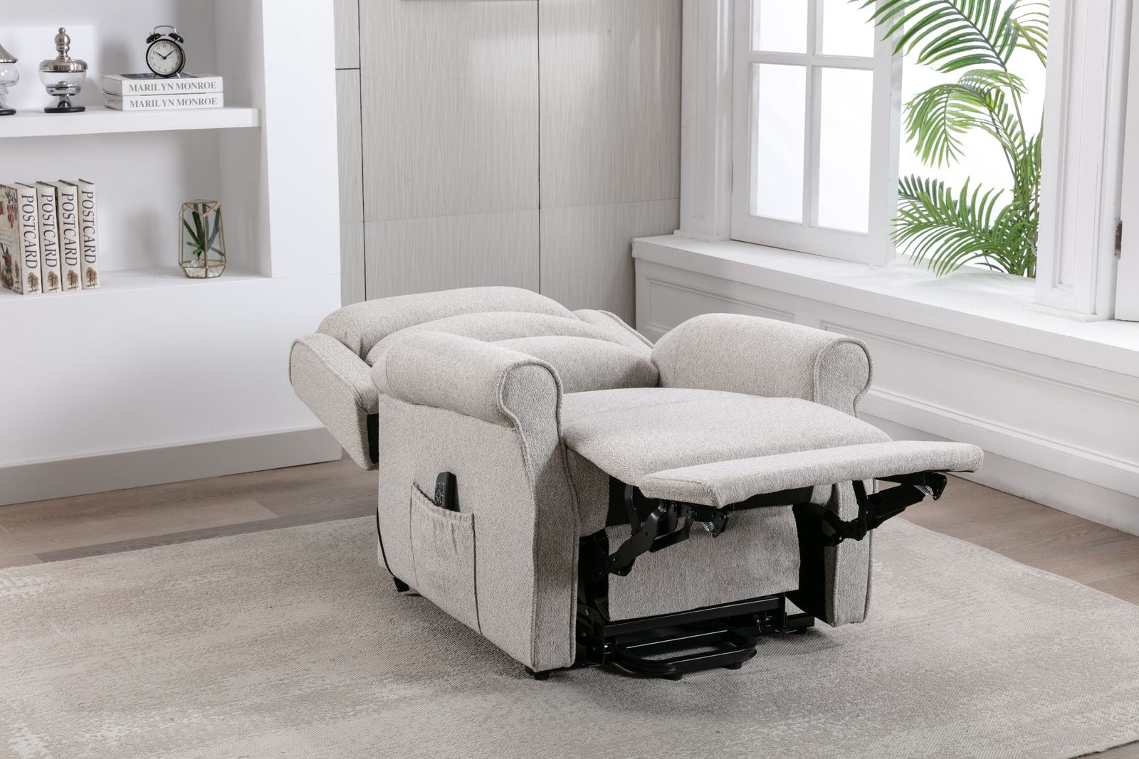 Alliance Mondiale du Mobilier Andover Fauteuil Releveur Inclinable en Tissu Lin - 5